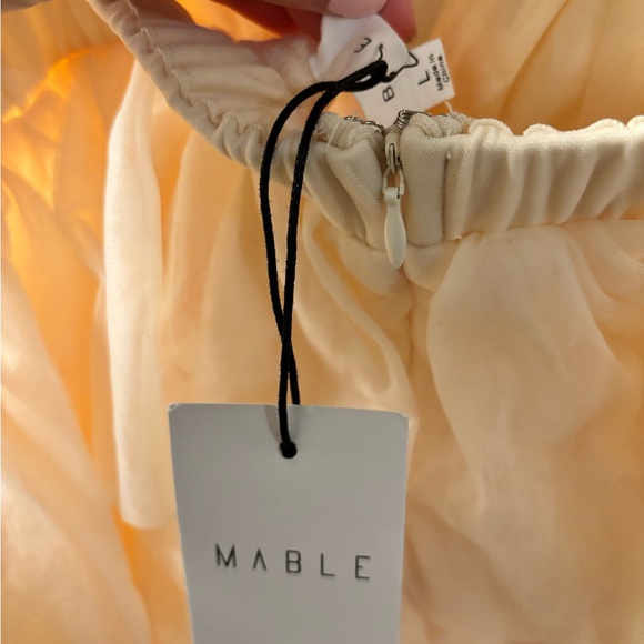 Cream Ruffled Mini Dress - Picture 8 of 10